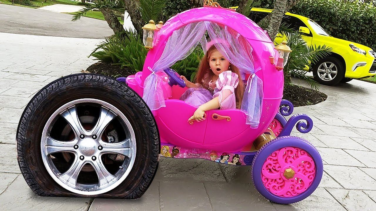Diana Dress Up in Princess and Playing With Toys