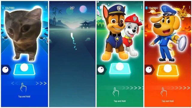 Chipi Chapa Cat 🆚 Sonic Prime 🆚 PAW Patrol 🆚 Sheriff Labrador Who Is Best🎯 in Tiles Hop EDM Ru