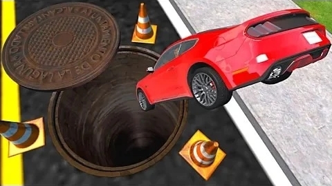 Реалистичные падения автомобиля с обрыва - Крушения BeamNG Drive#