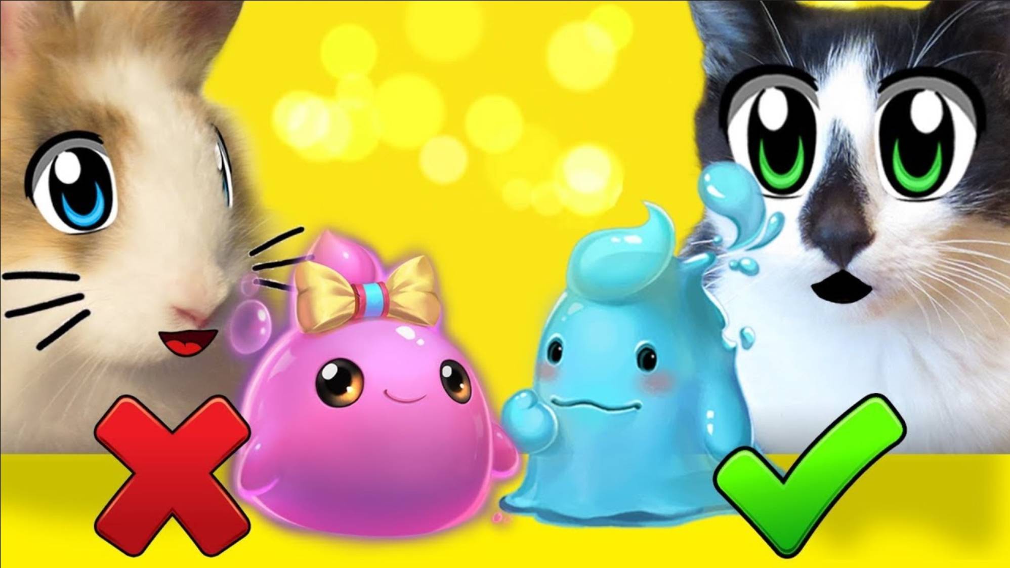 ЛИЗУН ЧЕЛЛЕНДЖ! КРОЛИК БАФФИ и КОТ МАЛЫШ делают СЛАЙМ! новый SLIME CHALLENGE!  А ну-ка давай-ка