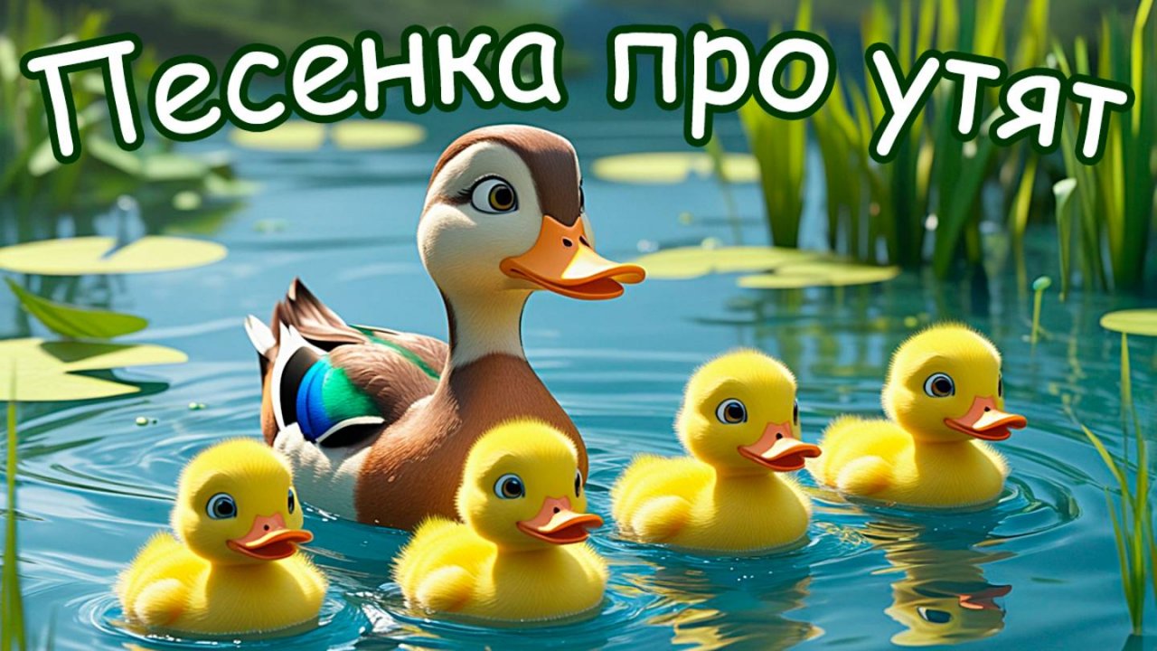 🎶 5 утят — весёлая песенка-считалочка! Обратный счёт для детей 5, 4, 3, 2, 1! 🦆