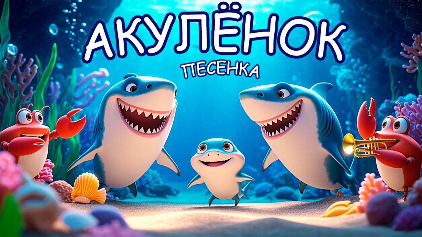 Акулёнок: Песенка про Акулёнка и его семью 🦈🎶👨👩👦👦