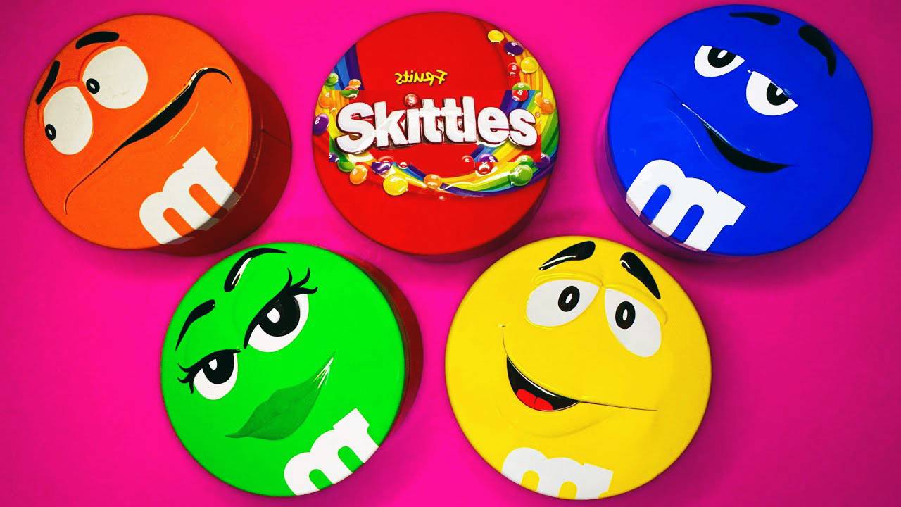 Мультики для детей. Мультики для малышей про Скитлес, M&M's и машинки. Детские мультики залипалки