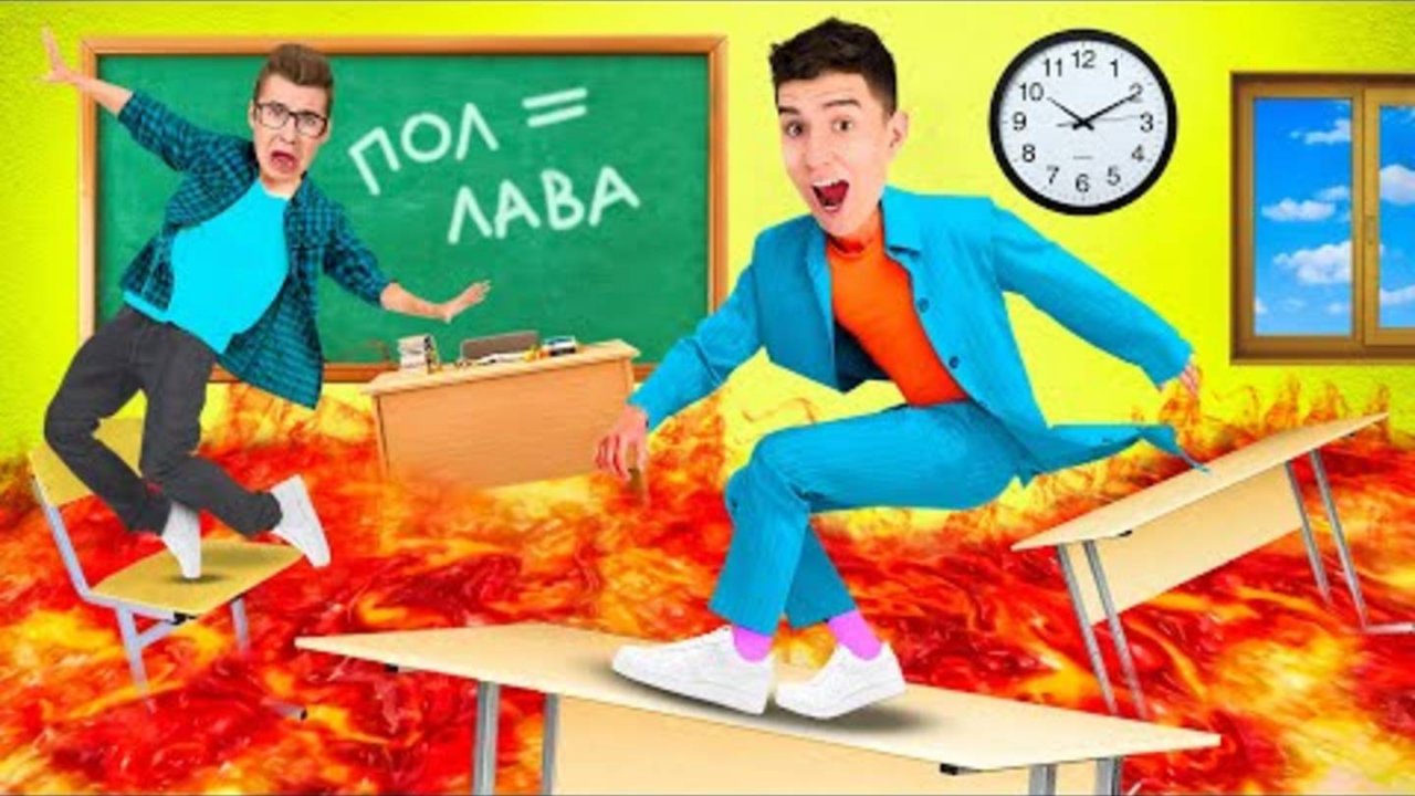 А4-ПОЛ ЭТО ЛАВА в ШКОЛЕ ЧЕЛЛЕНДЖ !