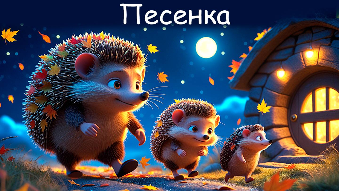 🎵 Песенка "Тихая сказка" на стихи С.Я. Маршака. Колыбельная песенка про семью ёжиков!