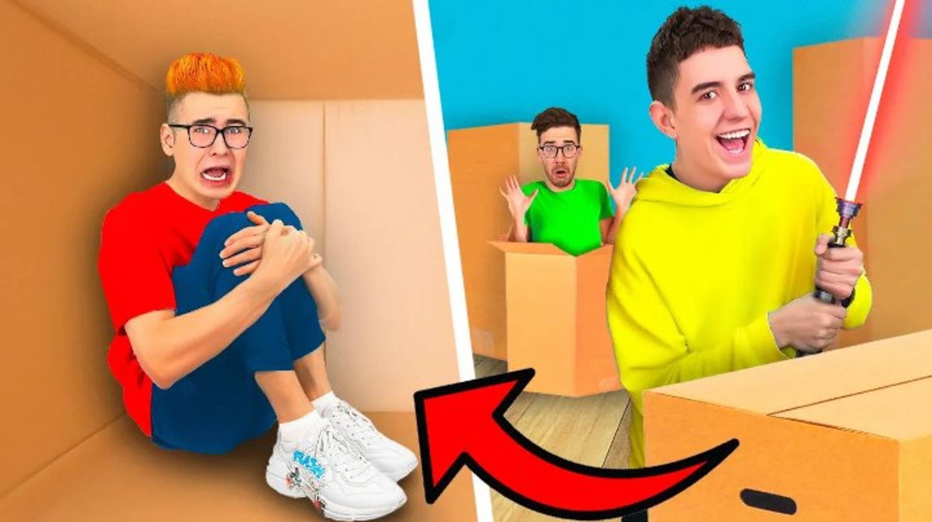A4-ЭКСТРЕМАЛЬНЫЕ ПРЯТКИ В КОРОБКАХ ЧЕЛЛЕНДЖ ! 3 Часть