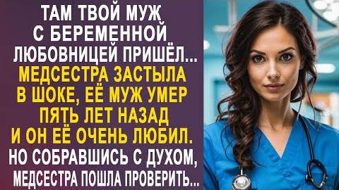 -Там твой муж с беременной любовницей пришёл... Медсестра застыла в шоке, её муж умер пять лет назад