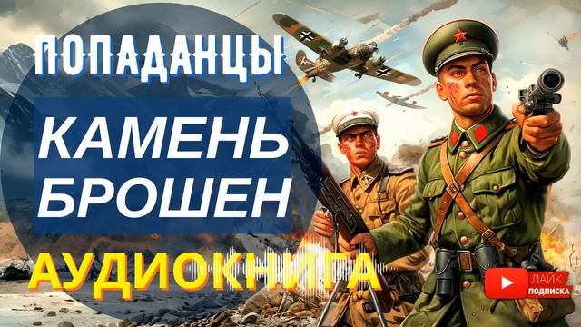 АУДИОКНИГА ПОЛНОСТЬЮ ⏱️ КАМЕНЬ БРОШЕН: Новый взгляд на ВОВ /// #Попаданцы, альтернативная история
