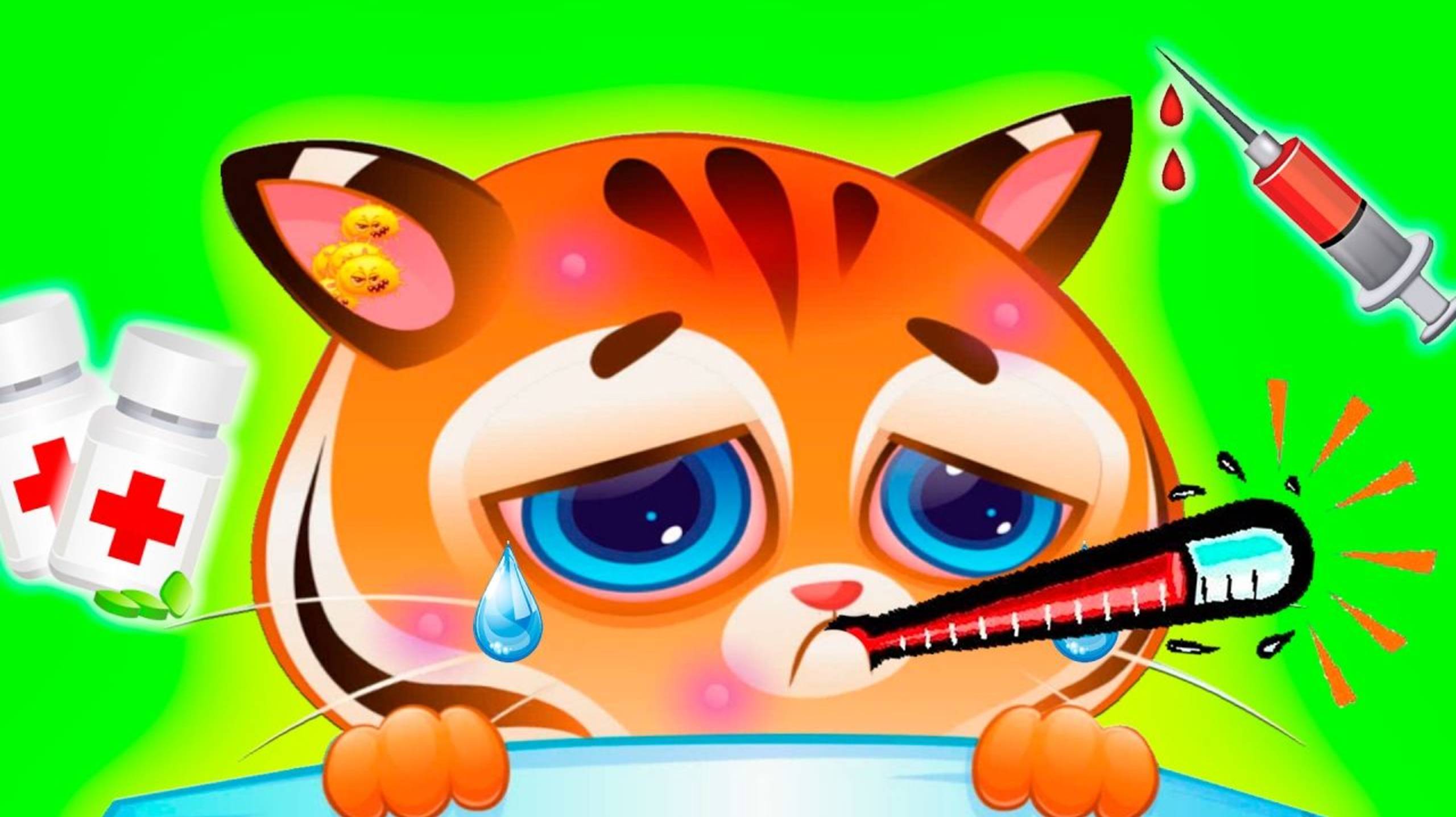 Bubbu - Котик Заболел | Развивающие игры для малышей | мульт | в топ | детям | для детей