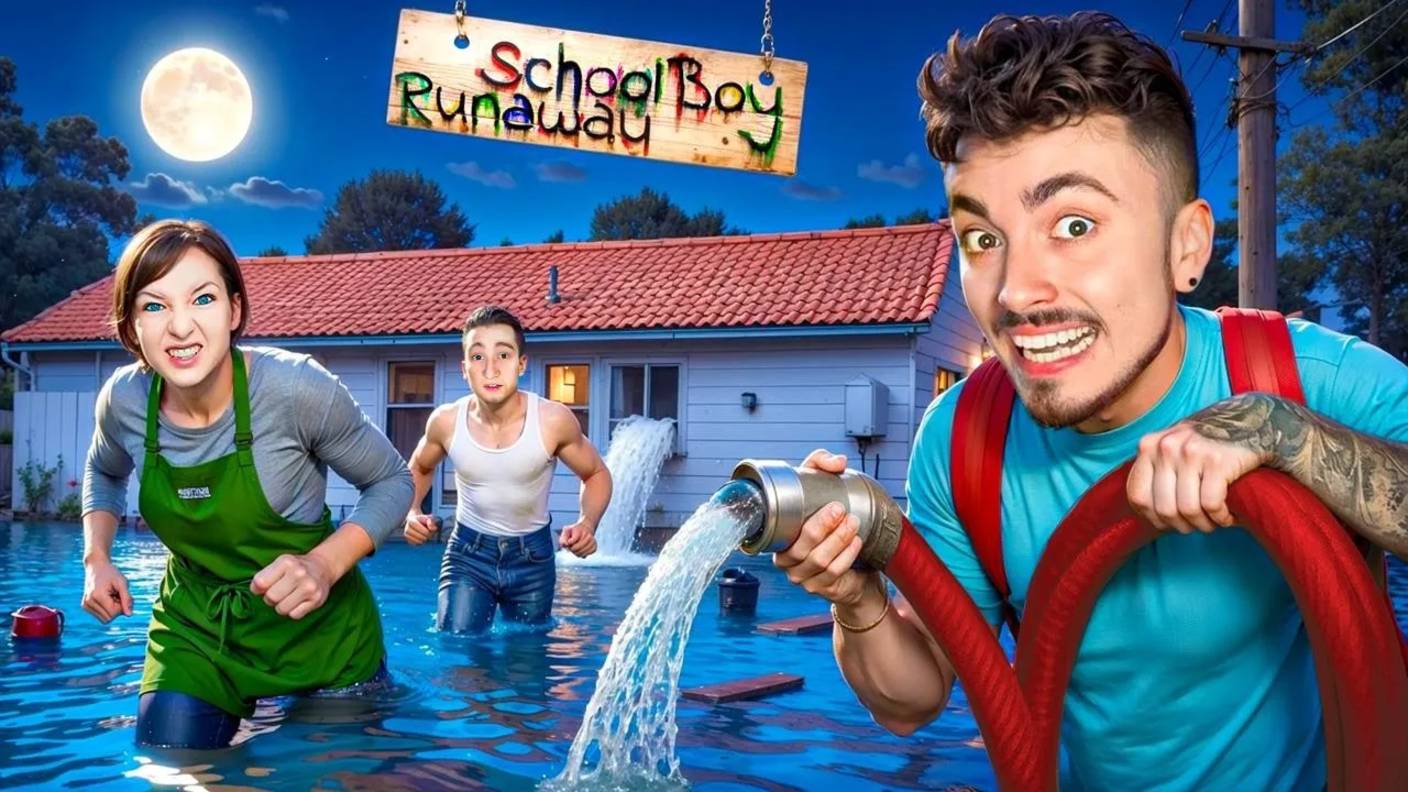 ЗАТОПИЛ ДОМ ЗЛЫХ РОДИТЕЛЕЙ В SCHOOLBOY RUNAWAY В МАЙНКРАФТ! - Эдисон Перец