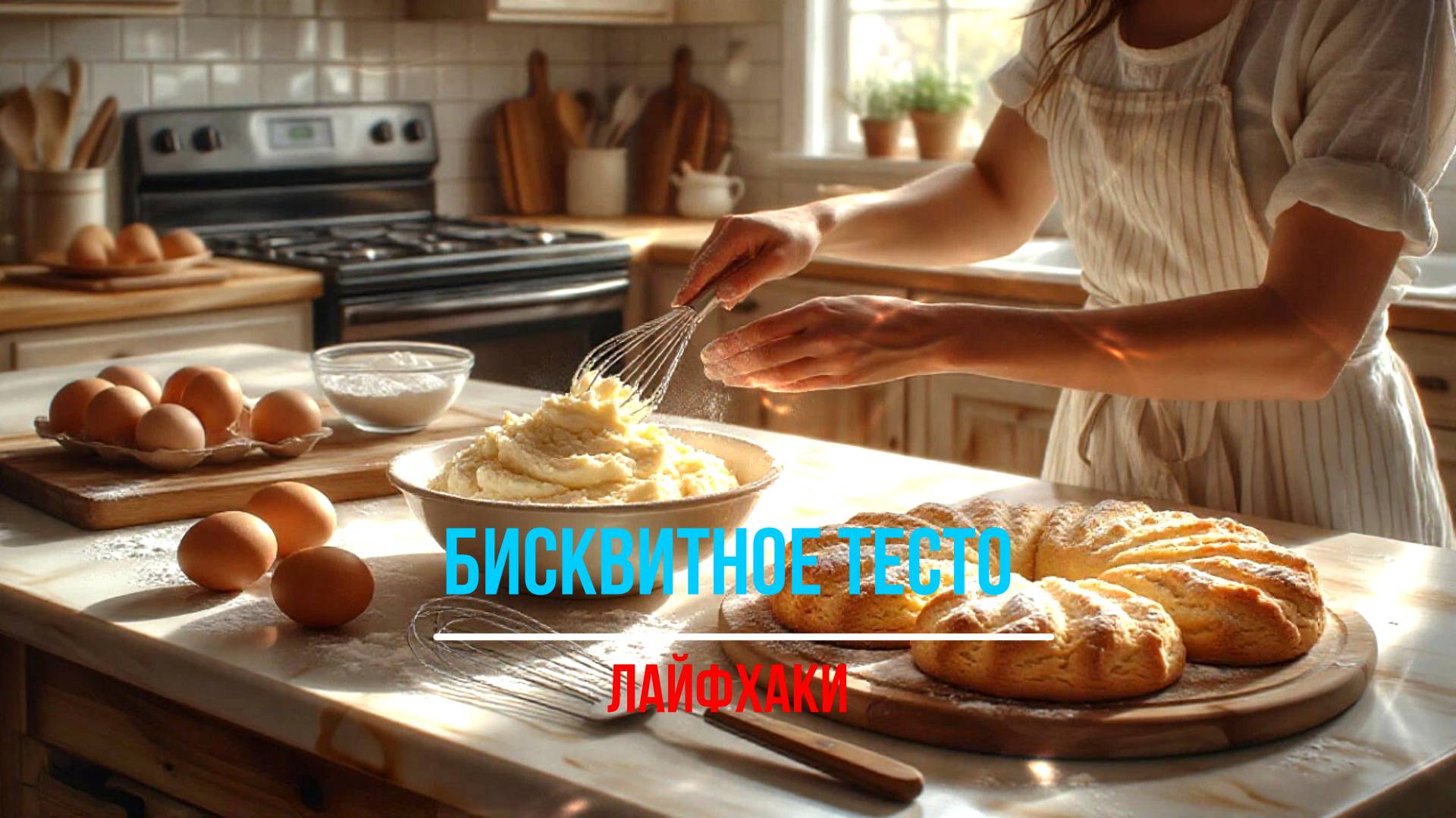 Еда - Лайфхак - Бисквитное тесто