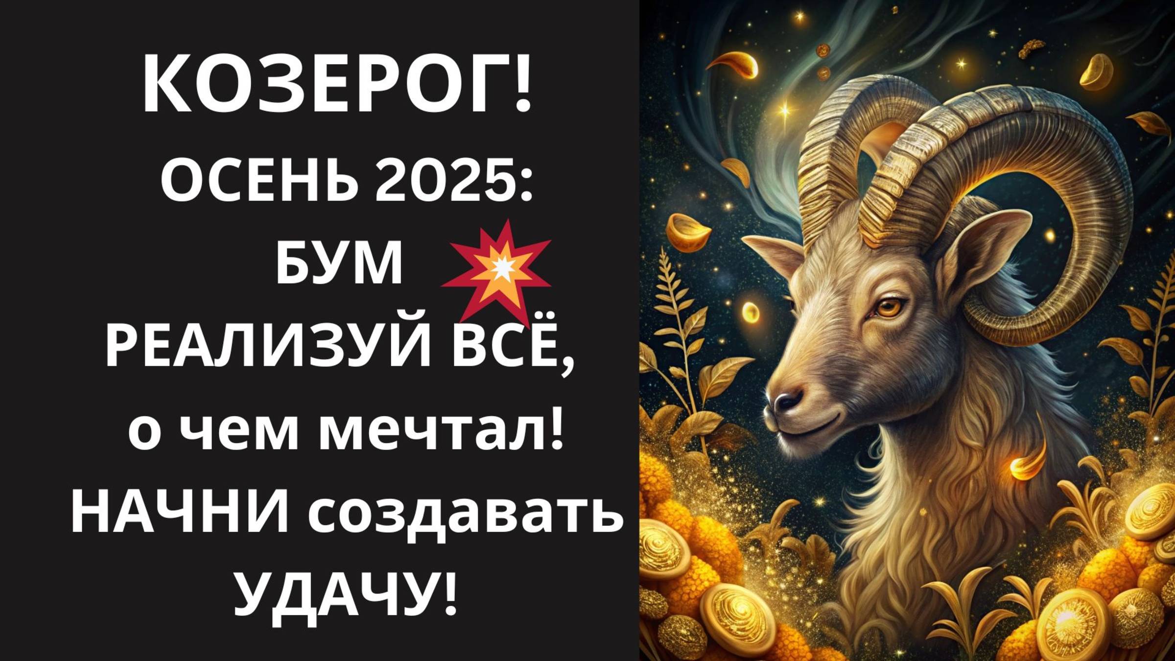♑ КОЗЕРОГ, ТЫ СЧАСТЛИВЧИК? РАЗБЛОКИРУЙТЕ СВОЙ "ШАНС НА МИЛЛИОН" этой Осенью 2025!🤑💰