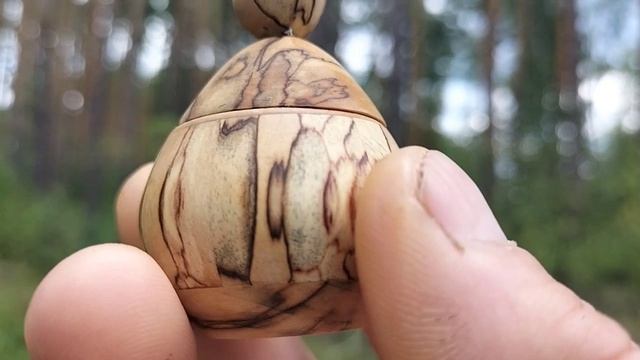 Шкатулка в августовском лесу с цветами