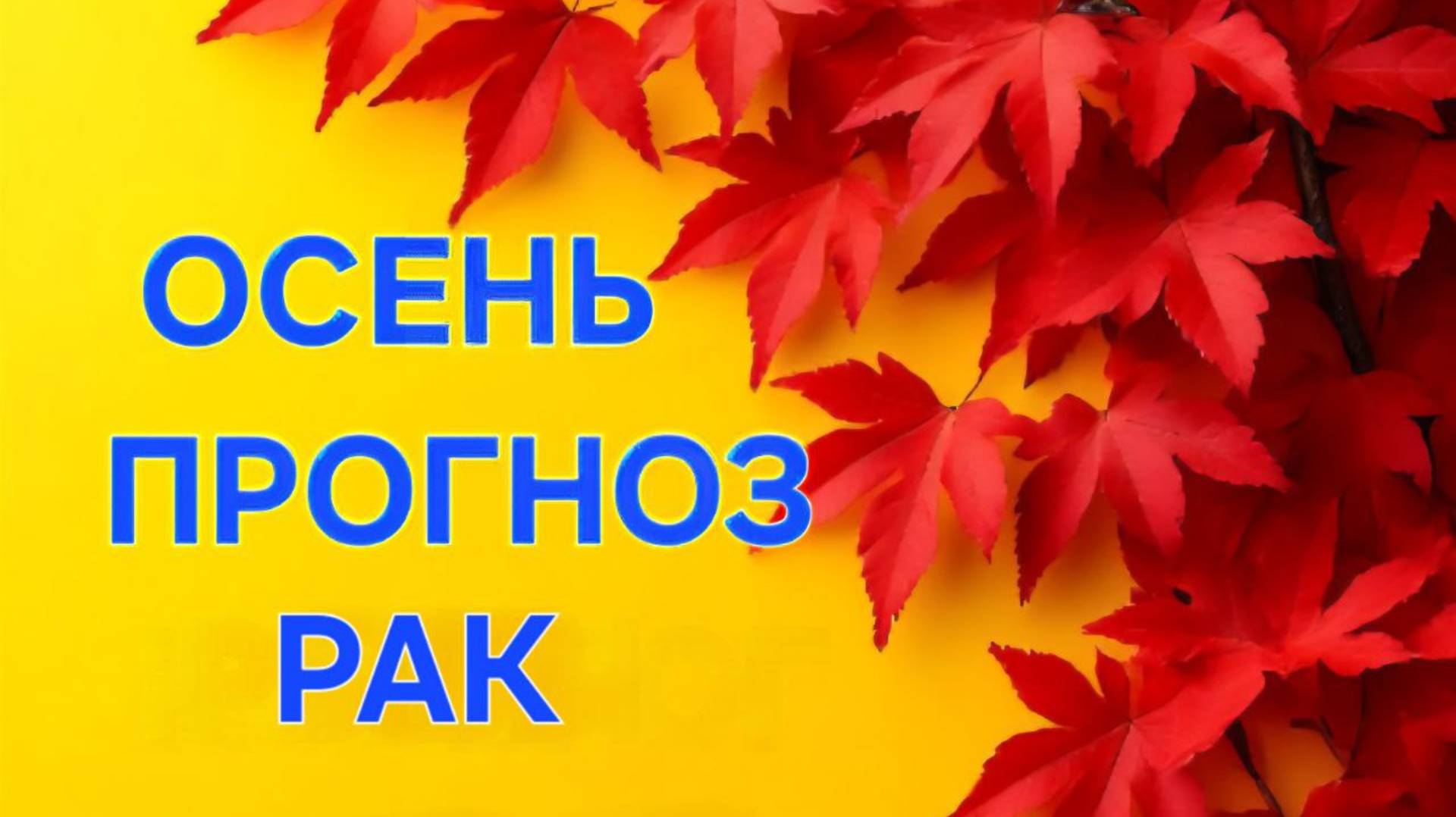 РАК. ТАРО ПРОГНОЗ НА ОСЕНЬ