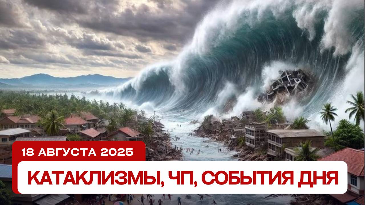 Катаклизмы сегодня 18.08.2025: Индонезию трясёт, наводнения в Индии и Италии, Испания в огне!