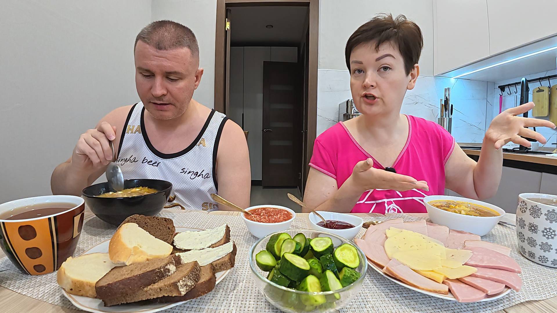 Мукбанг нет мне ПОКОЯ, загорелась новым РЕМОНТОМ! СООВЕТ Вовану от подписчика! Семейный обед Россия
