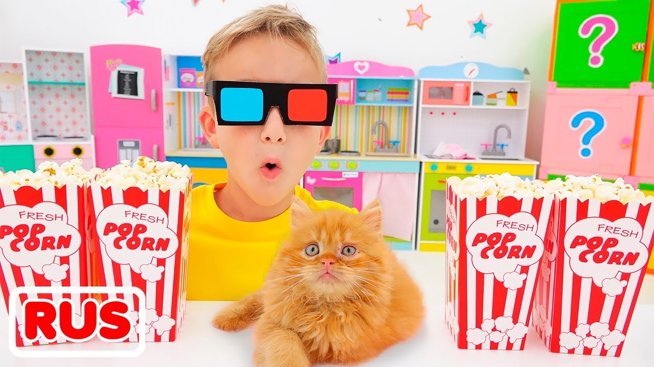 Влад и Ники и Веселые истории с животными! Веселое видео для детей!