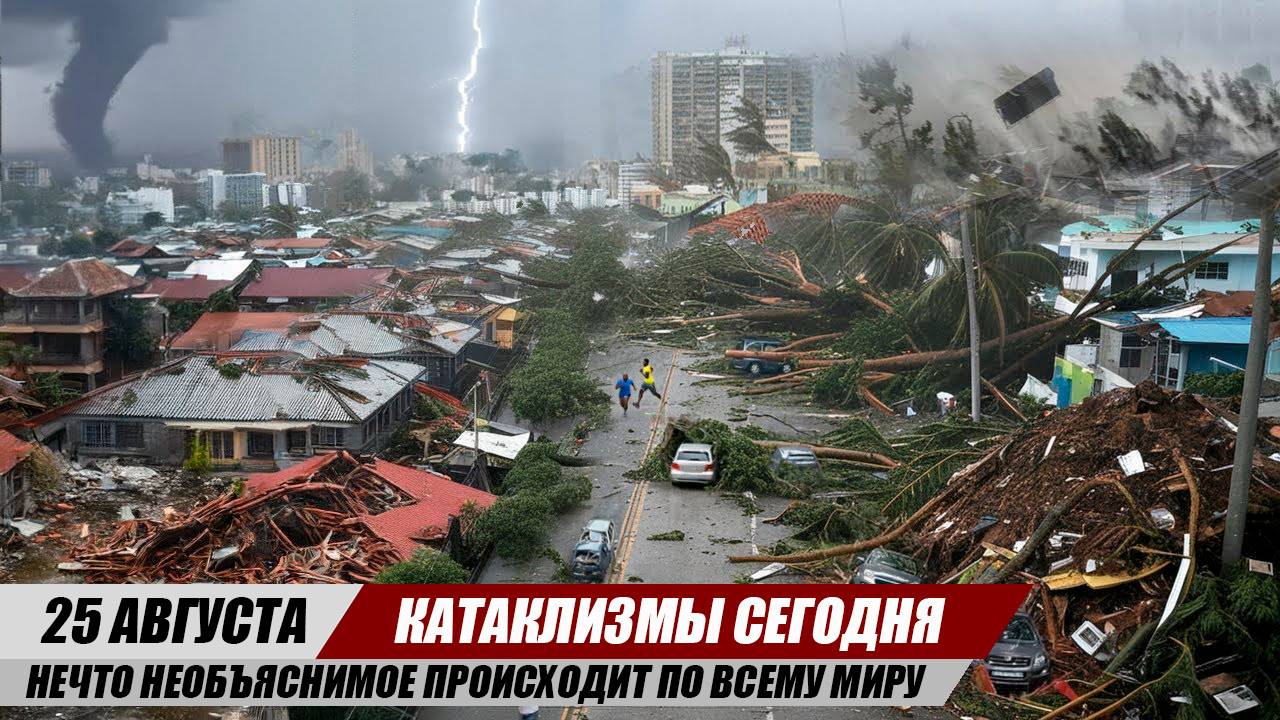 Новости Сегодня 25.08.2025 ЧП, Катаклизмы, События Дня: США Ураган Европа Шторм Бразилия Наводнение