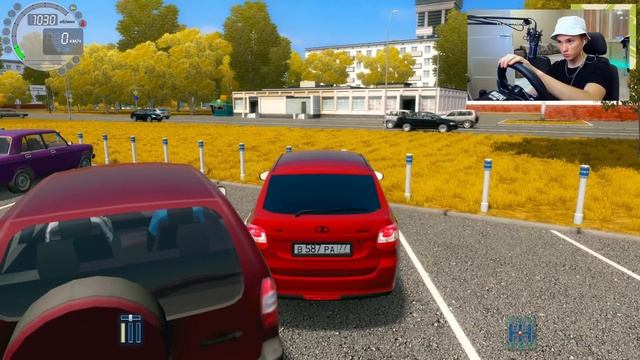 ПЕРВЫЙ ТЮНИНГ LADA GRANTA. ФСО, БАМПЕР, BLACK EDITION - РЕАЛЬНАЯ ЖИЗНЬ в CITY CAR DRIVING с РУЛЕМ!
