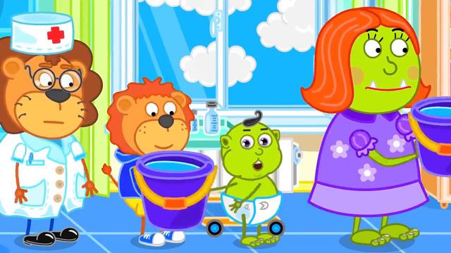 Lion Family на русском Маша и Леопольд Пластилиновый человечек Мультик для детей