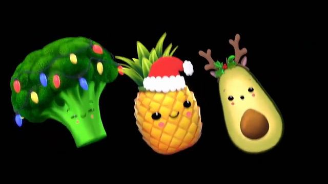 танцующие фрукты ( новый год)