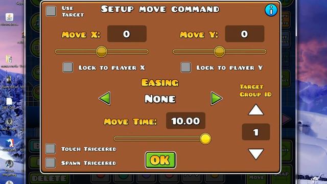 как сделать движение экрана /Geometry dash
