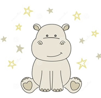 beige hippopotamus